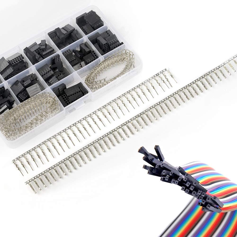 620pcs Dupont Connector 2.54mm, Dupont Cable Jumper Wire Pin Header