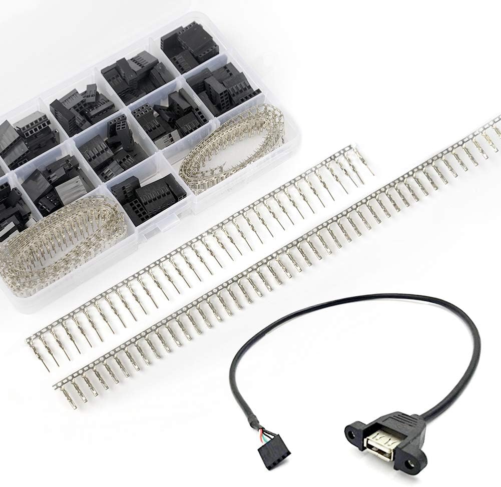 620pcs Dupont Connector 2.54mm, Dupont Cable Jumper Wire Pin Header