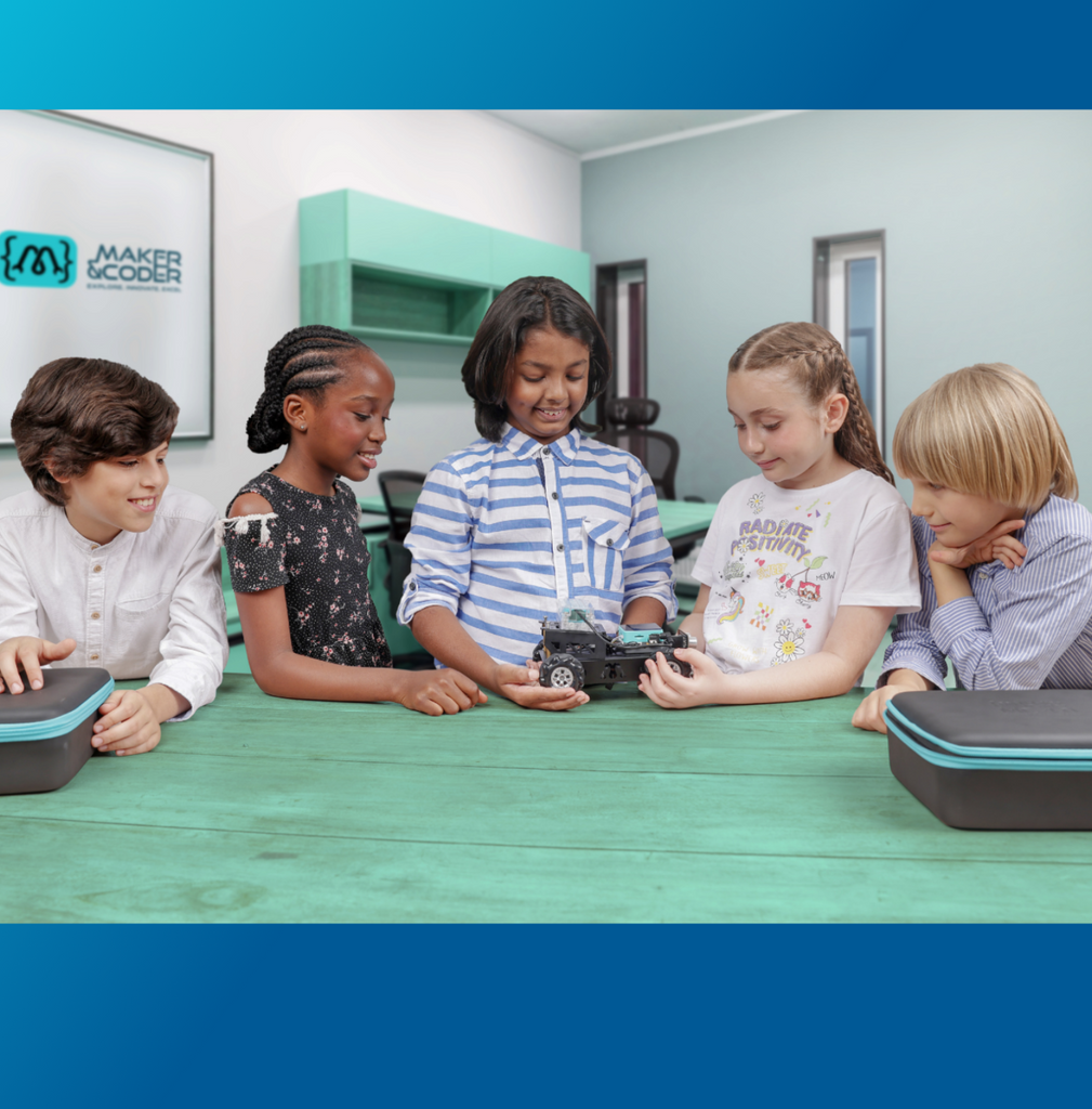 MC4.0 Base Kit for 7-15 Years Programming with Scratch, Python & Arduino 3D Simulator, Ultrasonic Sensor, Line-Follower & Encoder Motors  Mecanum Wheels Included, STEM Education