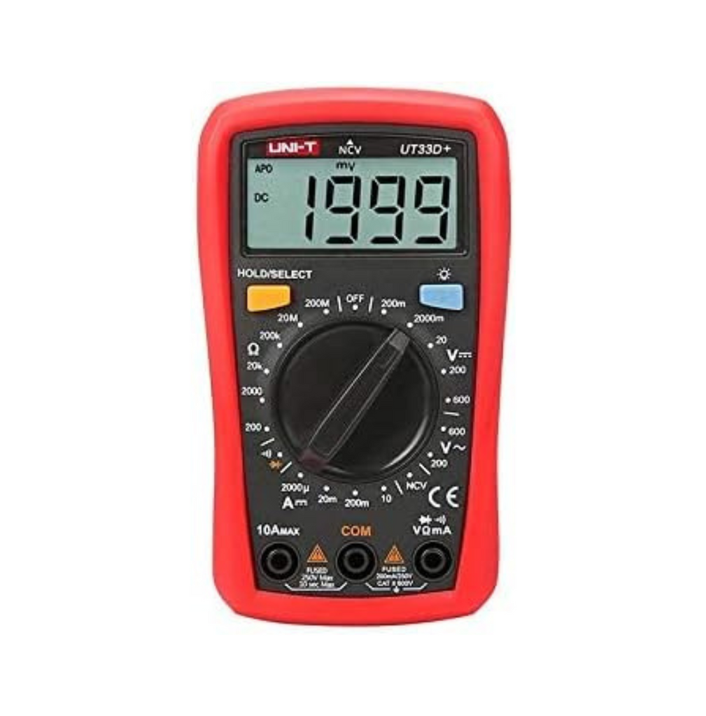 UNI-T UT33D+ NCV Non-Contact Measurement Manual Range Digital Multimeter (With Battery)