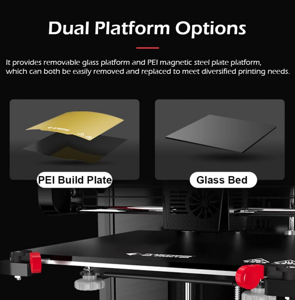 FlashForge 3D Printer Finder 3 with Dual Platforms, Larger Print Size 190x195x200mm for Education and Family Use, Direct Drive Extruder Works with ABS/Hips/PETG/TPU/PLA PRO Filaments