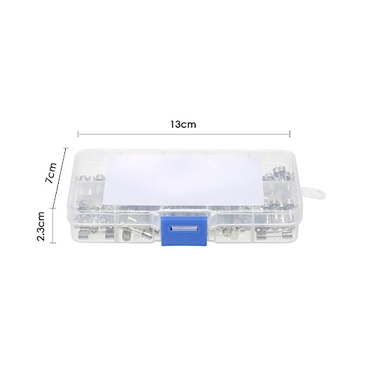 100PCS 5*20mm Glass Fuse Current Fuses Kit (Plastic Box)