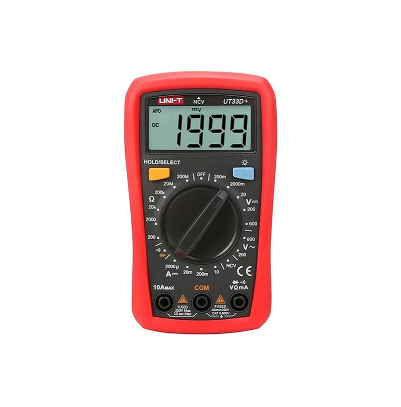 UNI-T UT33D+ NCV Non-Contact Measurement Manual Range Digital Multimeter （With Battery）