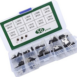 50PCS High-Power Three-Terminal Regulated Triode Kit  (Plastic Box)