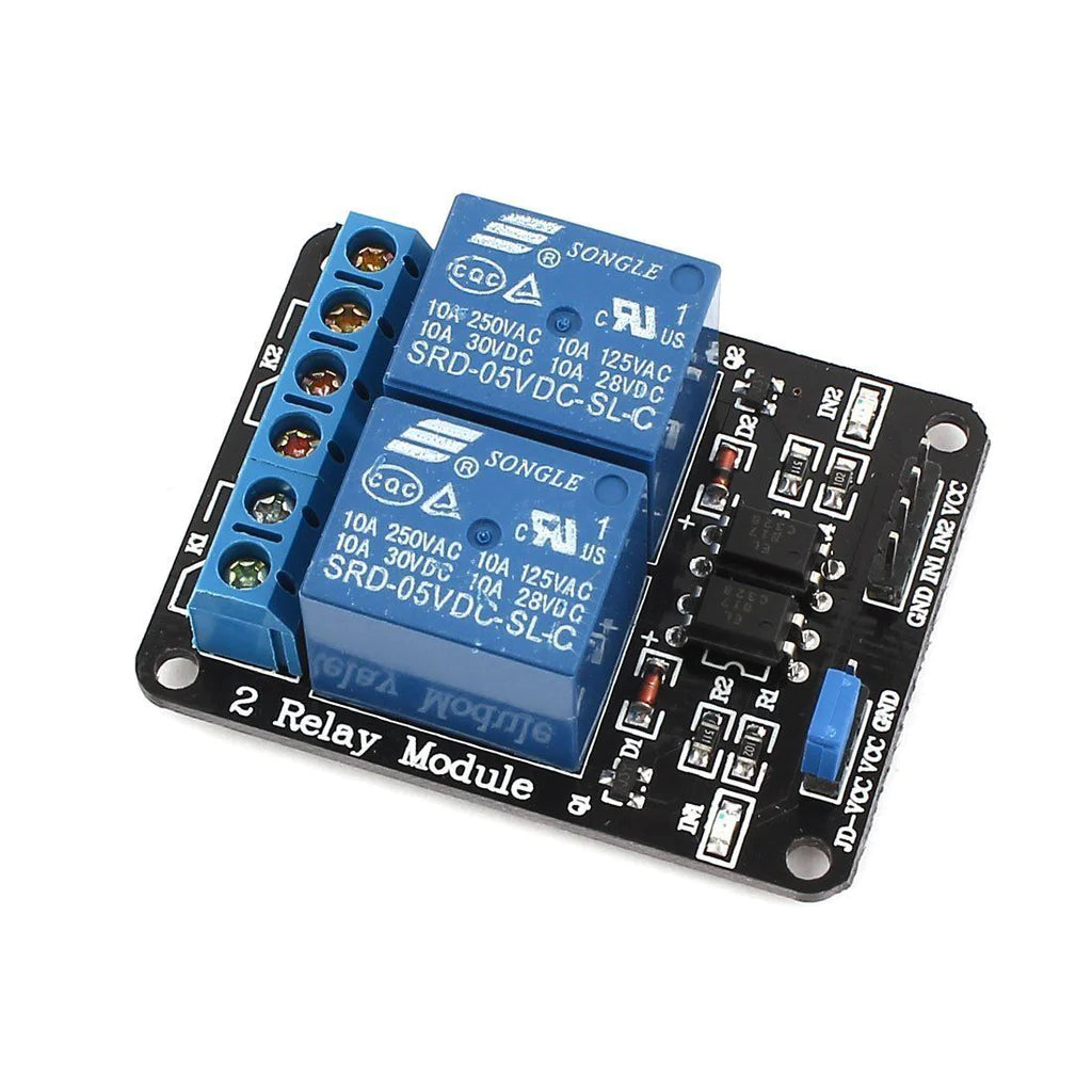 2 Channel Low Level Relay Module with light coupling 5V